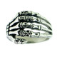  Stainless Steel Skeleton Hand Biker Ring 
