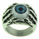 Stainless steel skull ring with an eye ball! 
