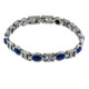 Blue Stone 
Stainless Steel 
Magnetic Bracelet 
with Germanium 