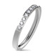 Stainless Steel 8 cz Lined band Ring