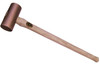 Thor 9 1/2 lb Round Extruded Copper hammer, 2 1/2" diameter. Wood handle.