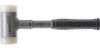 Halder Supercraft 3.9 lb Dead Blow Mallet, 2.4 inches diameter white nylon face, 12.8 inch tool length, steel handle, rubber grip.