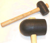 Picard Black Rubber Mallet 1 lb.  (480 gm), 1 flat face, 1 domed face.