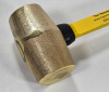 3 lb Brass Hammer, 1 3/4" face, 16" Rubber Super Grip Fiberglass handle