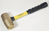 5 lb Brass Hammer, 2 inch face, 16 inch Rubber Super Grip Fiberglass handle