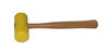 Garland 15003 9 oz. Hard yellow plastic mallet, 1 3/4" face, wood handle.