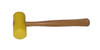 Garland 15006 24 oz. Hard yellow plastic mallet, 2 3/4" face, wood handle.