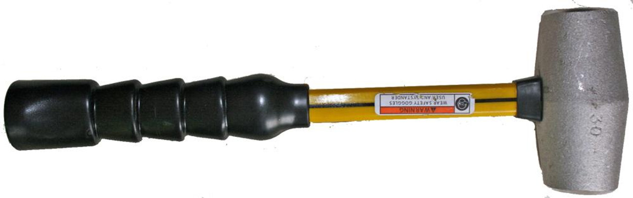 2.0AF 10 oz. Aluminum hammer, 1 1/2" diameter face, 14" Super Grip fiberglass handle.