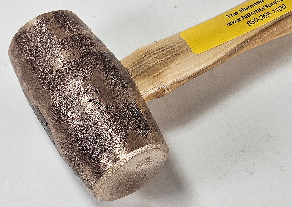 4 lb Copper Hammer, 1 7/8 inch face | The Hammer Source