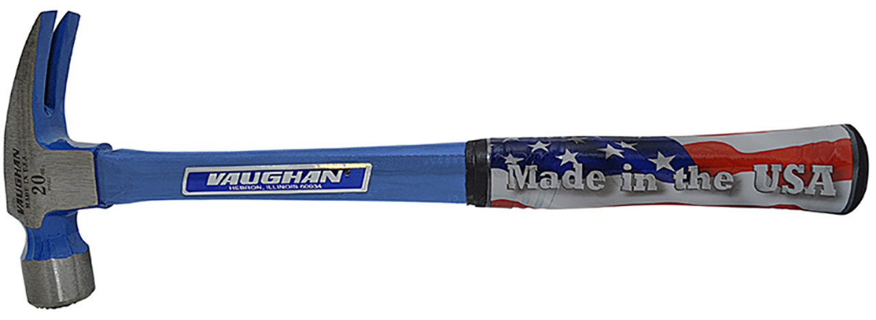 FS999ML 20oz Vaughan hammer, Milled face, straight claw, 16" Fiberglass Handle