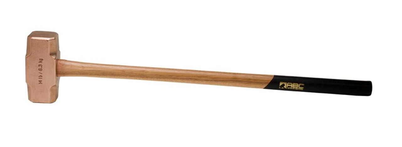 ABC14BZW 14 lb Bronze/Copper Sledge hammer 32" Wood handle