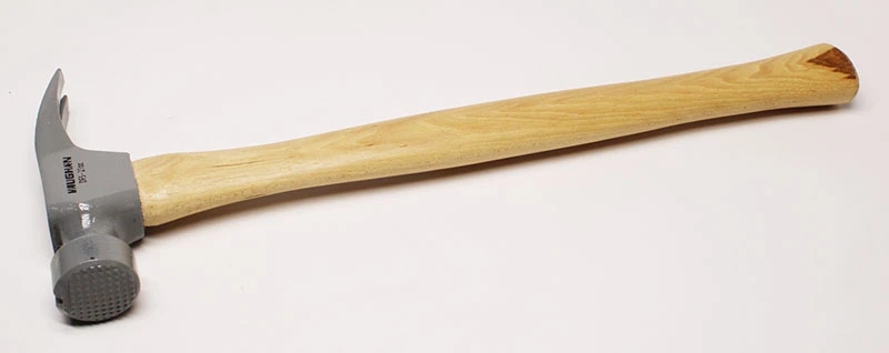 Dalluge Dawg 21 oz framing hammer, milled face, straight hickory handle.