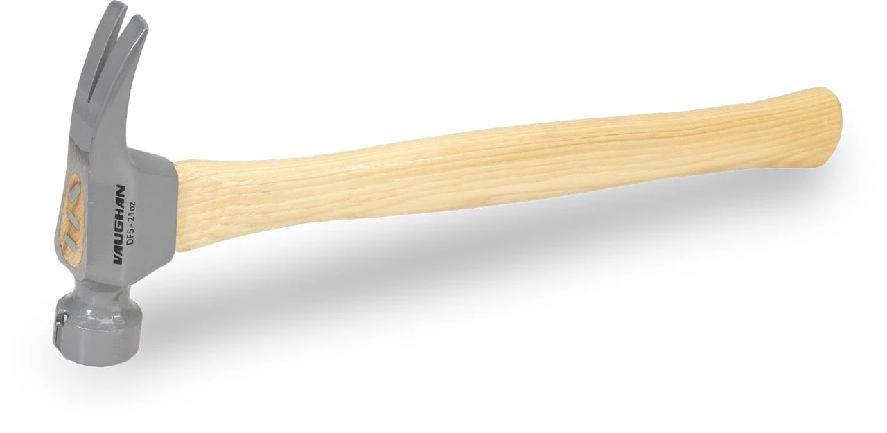 Dalluge Dawg 21 oz framing hammer, milled face, straight hickory handle.