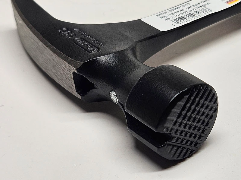 P059510-22 PICARD 22 oz Steel Rip Hammer with checked face. Rubber Grip.