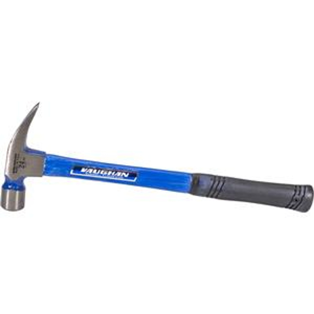 Vaughan 24oz. Straight Claw, Milled face, 17" Fiberglass Hollow core handle.