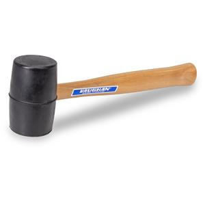 Vaughan 20 oz. Black Rubber  Mallet, wood handle