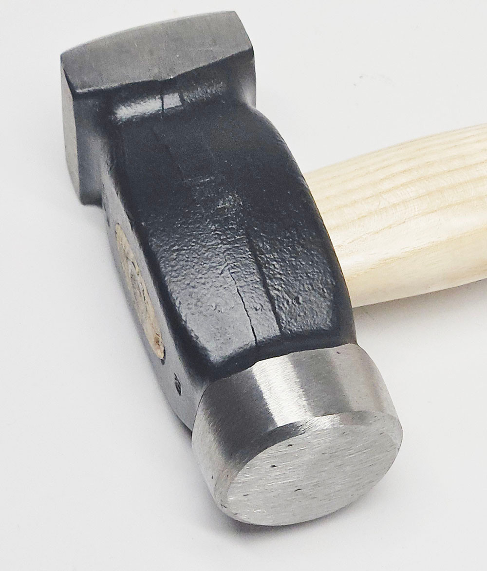 Picard Farrier Hammer, 1500gm (3 1/3lb) one round/one square face. Wood handle.