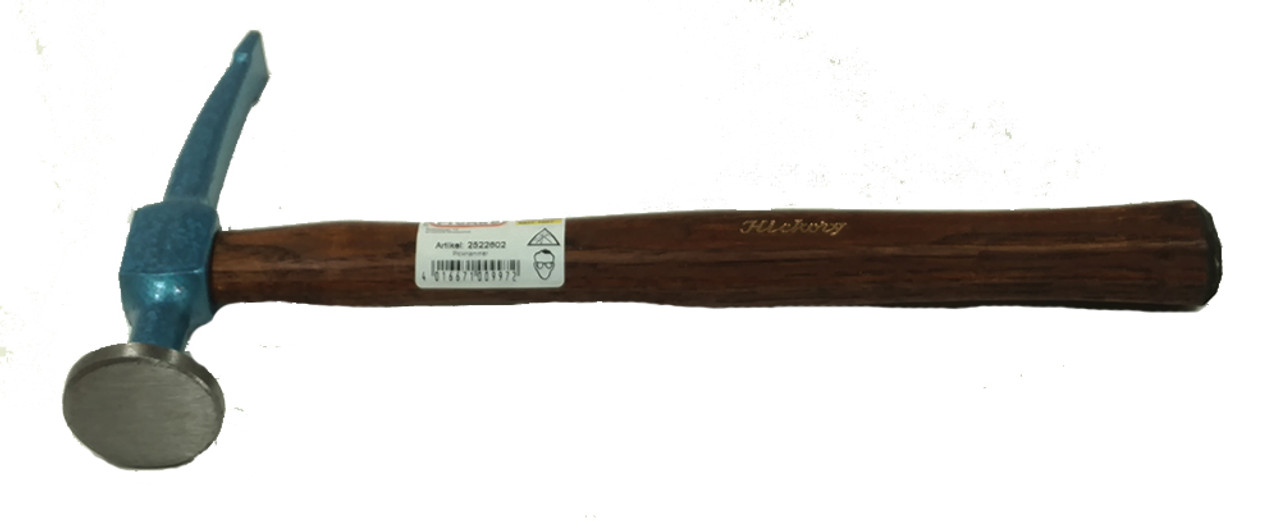 Picard Cross Pein Finishing Hammer, 450gm(16oz), 44mm round face, 18mm curved cross pein, wood handle.