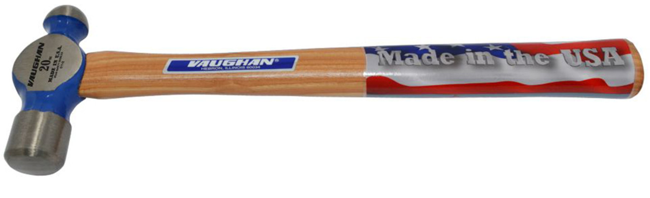 Vaughan 20 oz Ball Pein Hammer, 15" wood handle