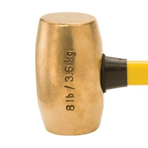 ABC8BFBS 8 LB. BRASS HAMMER WITH 24" FIBERGLASS HANDLE ABC8BFBS 8 LB. BRASS HAMMER WITH 24" FIBERGLASS HANDLE