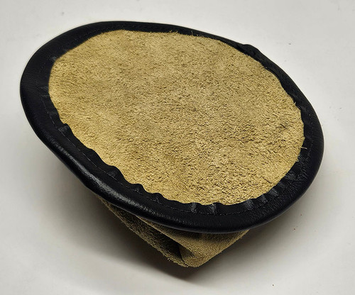 6" Round Leather Shot Bag