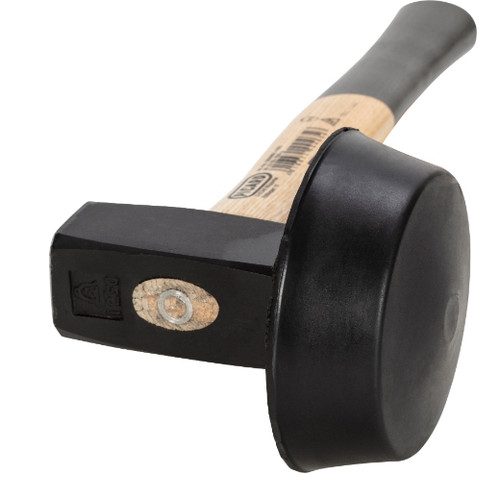 Picard Black Rubber Mallet 1 lb. (480 gm), 1 flat face, 1 domed face.