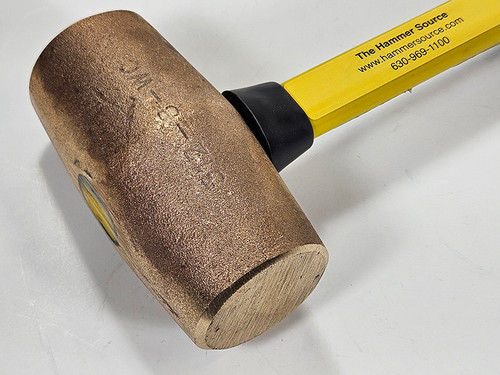 5 lb Copper Hammer, 2 inch face, 16 inch handle | The Hammer Source