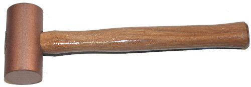 Thor 24-5704N 2 lb Round Extruded Copper hammer, 1 1/2" diameter. Wood handle.