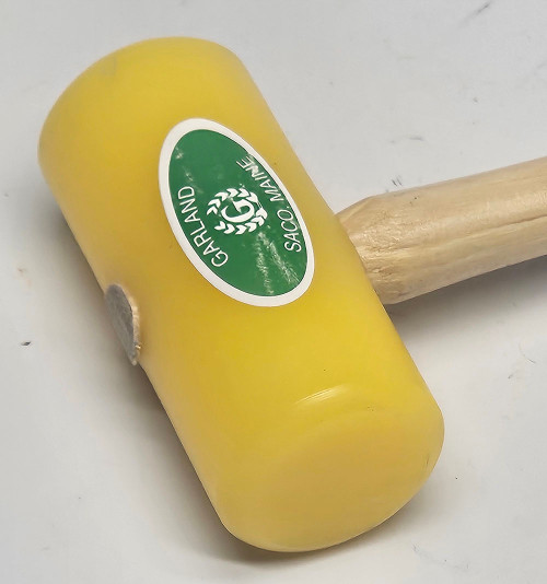 Garland 15001 4 oz. Hard yellow plastic mallet, 1 1/4" face, wood handle