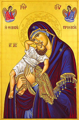 Icon of the Awesome Protection - 20th c. St. Anthony's Monastery