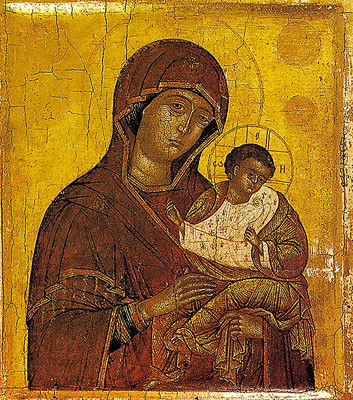 Icon of the Theotokos Golubitskaya - 16th c. Russian - (12G24