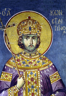 ✴︎コンスタンティンページ✴︎ Icon of St. Constantine the Great - 14th c. Panselinos - (1CO21