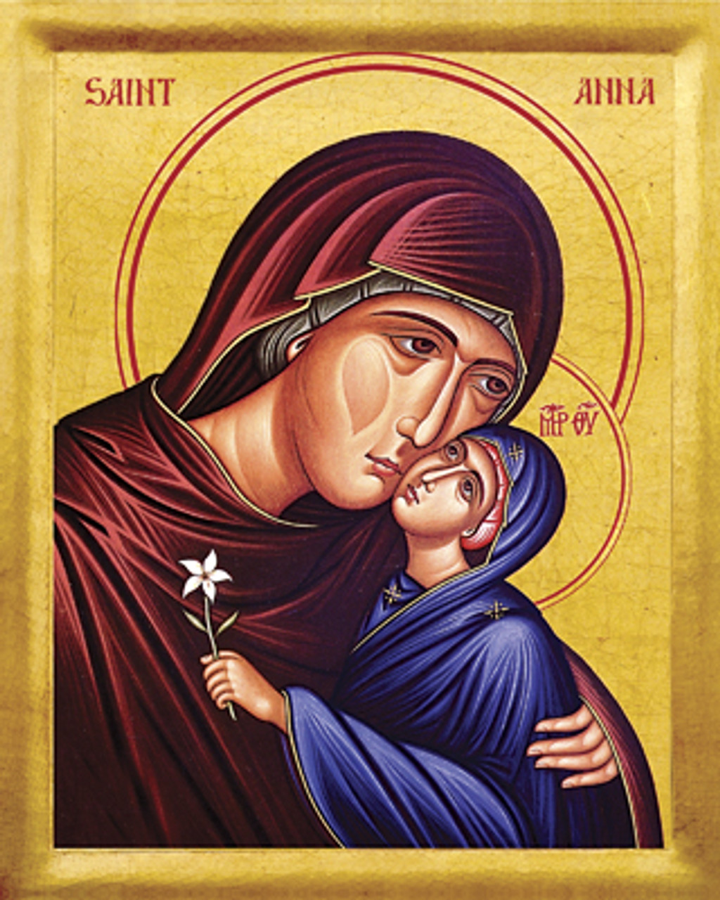 Icon of St. Anna and the Theotokos - 20th c. - (1AN43)