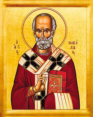 Icon of St. Nicholas the Wonderworker - (1NI15) - Uncut Mountain