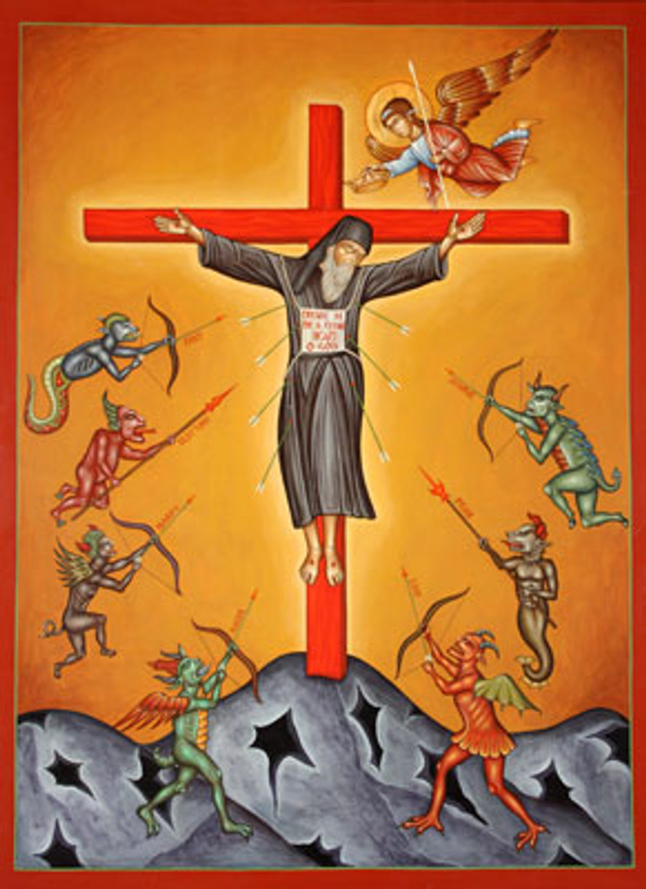 Icon Of The Crucified Monk th C 11j10 Uncut Mountain Supply Icon Of The Crucified Monk th C 11j10 Uncut Mountain Supply