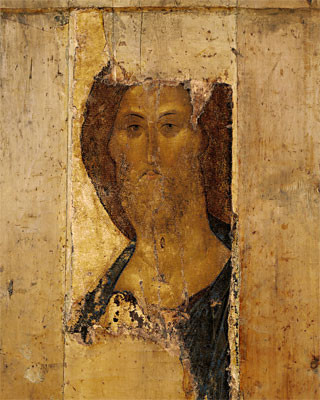 Icon of Rublev's Christ (Svenigorod) - 15th c. - (11J14) - Uncut
