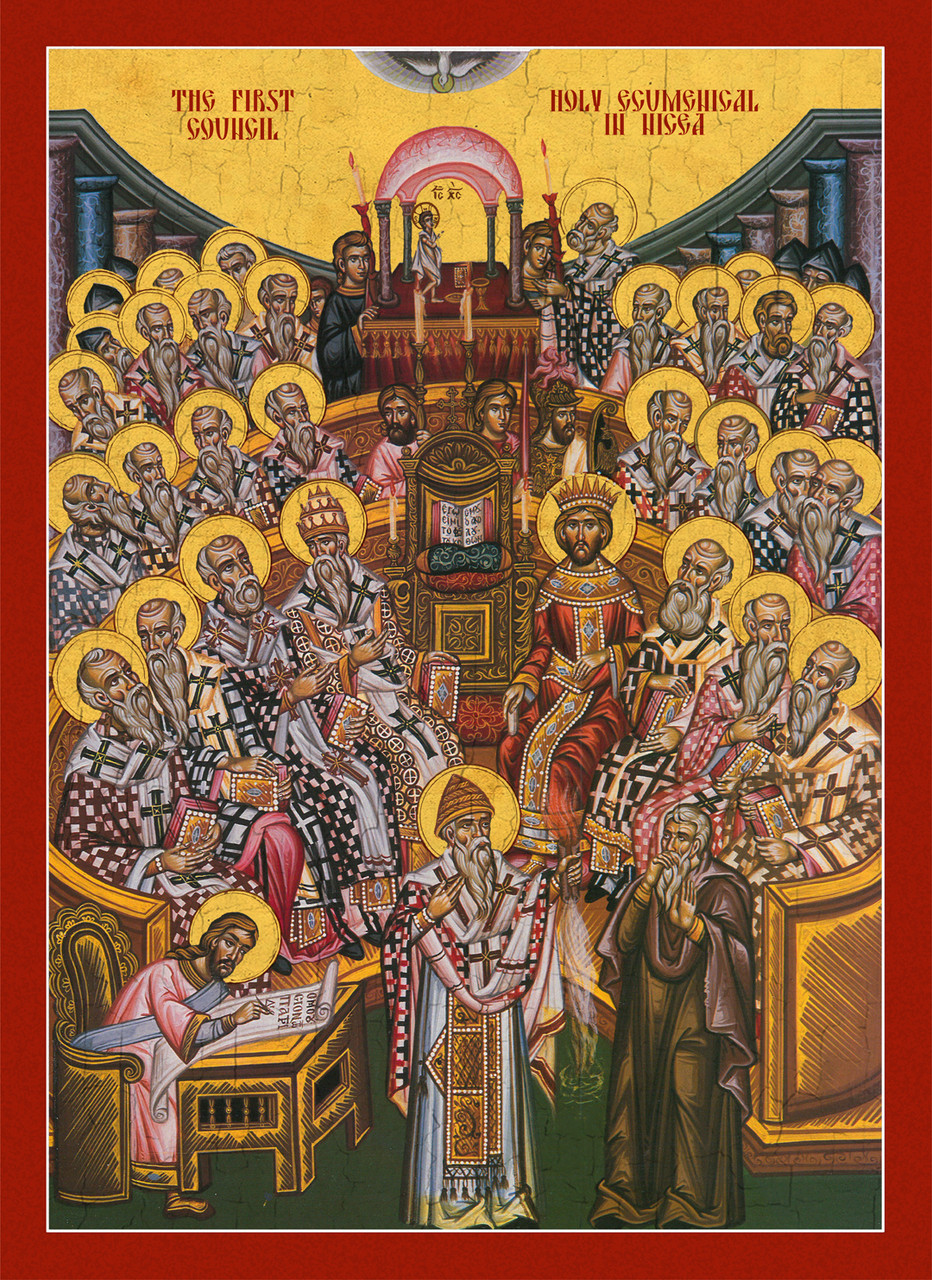 Icon Of The First Ecumenical Council 20th C 11l62