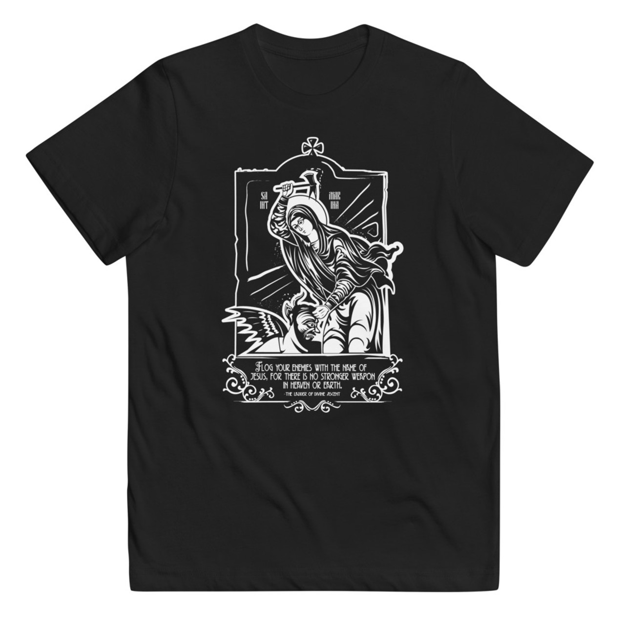 Saint Marina the Demon Slayer – Youth jersey t-shirt (Unisex Dark ...