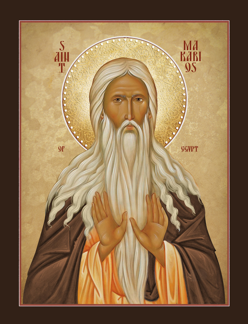 St. Macarius Icon Icon of St. Makarios of Egypt (1ME25)