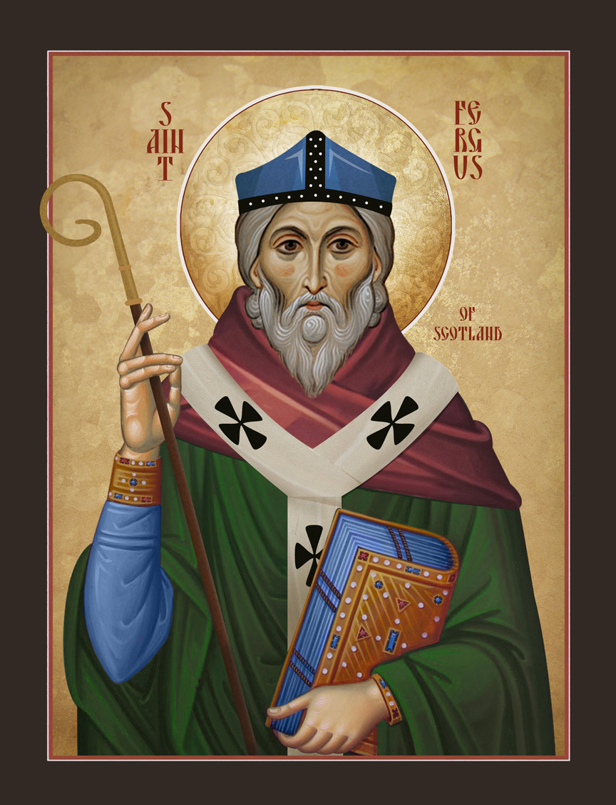 Icon of St. Fergus of Scotland (1FE21)