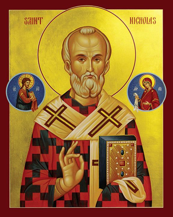 点灯式　NICHOLAS Icon of St. Nicholas - 21st c. (1NI78)