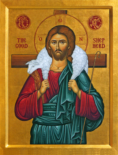 Icon of The Good Shepherd - 20th c. - (11S22) - Uncut Mountain Supply