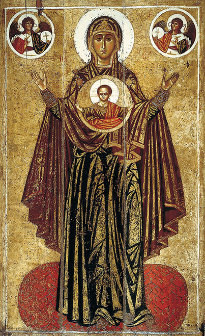 Icon of the Yaroslavskaya - 17th c. Russian - (12H07)