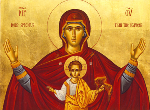 Icon of the Theotokos "More Spacious than the Heavens" (Platytera) - (12M14)