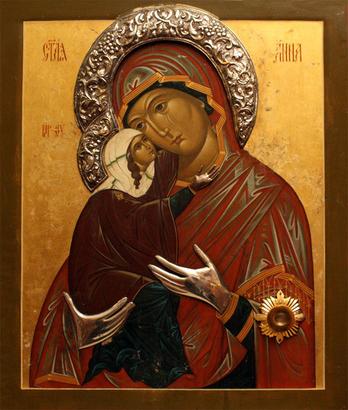 Icon of St. Anna & the Theotokos (Russian) - (1AN40) Icon of St. Anna & the Theotokos (Russian) - (1AN40)