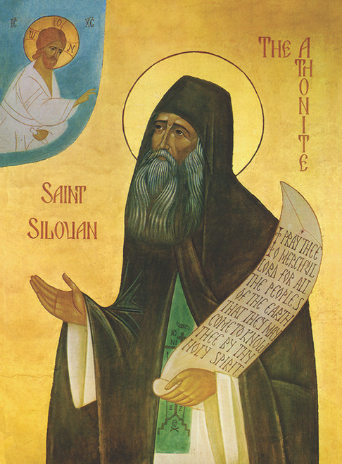 Icon of St. Silouan the Athonite - 20th c. Russian - (1SI22)