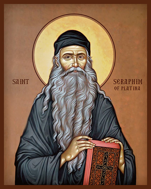Icon of St. Seraphim (Rose) of Platina - With Gospel (1SR14)