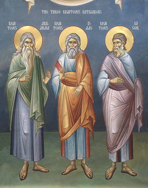 Icon of The Patriarchs Abraham, Isaac & Jacob - 20th c. - (1AB15 ...