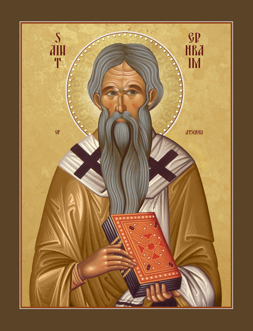 A beautiful icon of Saint Ephraim the Great of Atsquri. A beautiful icon of Saint Ephraim the Great of Atsquri.