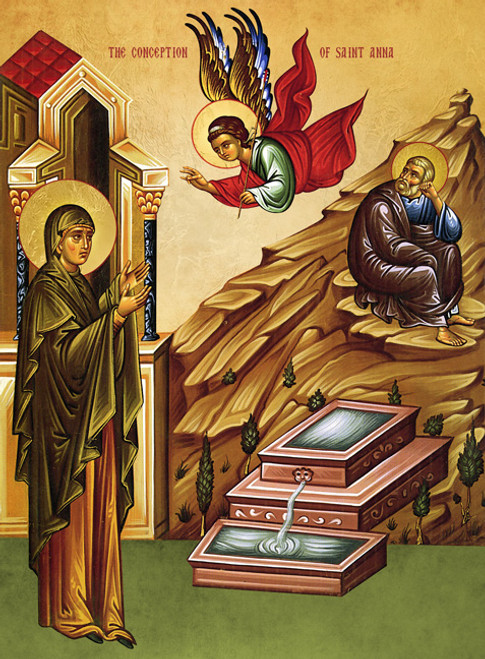 Beautiful Icon of the conception of Saint Anna Beautiful Icon of the conception of Saint Anna
